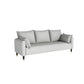 31.4" H 3 Seater Faux Leather Square Arm Sofa for Living Room Light Gray Clearhalo 'furn' 'furn_sofas' 'Furniture' 'furniture_sofas' 'Living Room Furniture' 'Sofa' 'sofas' 5041628