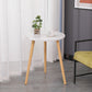 3 Legs End Table Natural/ White/ Yellow Round Wood Side End Table 19.7"L x 19.7"W x 23.5"H White Clearhalo 'Coffee & Accent Tables' 'End & Side Tables' 'end_side_table' 'end_side_tables' 'furn' 'furn_end_side_tables' 'Furniture' 'furniture_end_side_table' 'Living Room Furniture' 5041632