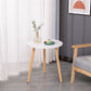 3 Legs End Table Natural/ White/ Yellow Round Wood Side End Table 20"L x 20"W x 20.5"H White Clearhalo 'Coffee & Accent Tables' 'End & Side Tables' 'end_side_table' 'end_side_tables' 'furn' 'furn_end_side_tables' 'Furniture' 'furniture_end_side_table' 'Living Room Furniture' 5041639