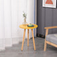 3 Legs End Table Natural/ White/ Yellow Round Wood Side End Table 16"L x 16"W x 20.5"H Yellow Clearhalo 'Coffee & Accent Tables' 'End & Side Tables' 'end_side_table' 'end_side_tables' 'furn' 'furn_end_side_tables' 'Furniture' 'furniture_end_side_table' 'Living Room Furniture' 5041642
