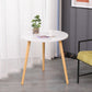 3 Legs End Table Natural/ White/ Yellow Round Wood Side End Table 23.6"L x 23.6"W x 23.6"H White Clearhalo 'Coffee & Accent Tables' 'End & Side Tables' 'end_side_table' 'end_side_tables' 'furn' 'furn_end_side_tables' 'Furniture' 'furniture_end_side_table' 'Living Room Furniture' 5041646