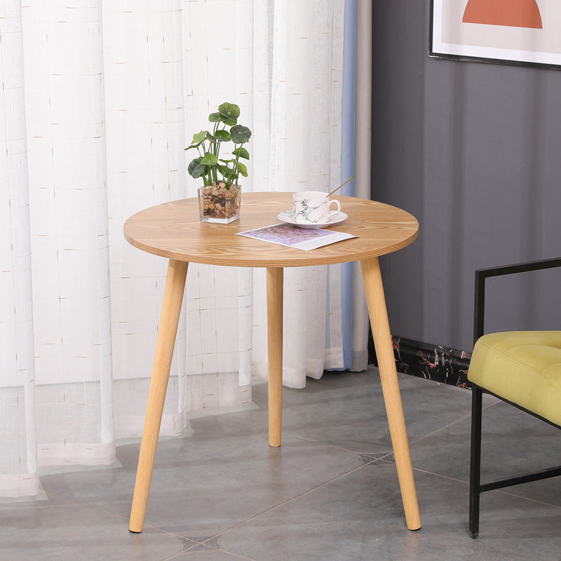 3 Legs End Table Natural/ White/ Yellow Round Wood Side End Table 23.6"L x 23.6"W x 23.6"H Natural Clearhalo 'Coffee & Accent Tables' 'End & Side Tables' 'end_side_table' 'end_side_tables' 'furn' 'furn_end_side_tables' 'Furniture' 'furniture_end_side_table' 'Living Room Furniture' 5041652