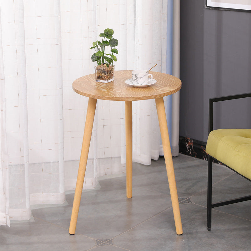 3 Legs End Table Natural/ White/ Yellow Round Wood Side End Table 20"L x 20"W x 28.5"H Natural Clearhalo 'Coffee & Accent Tables' 'End & Side Tables' 'end_side_table' 'end_side_tables' 'furn' 'furn_end_side_tables' 'Furniture' 'furniture_end_side_table' 'Living Room Furniture' 5041653