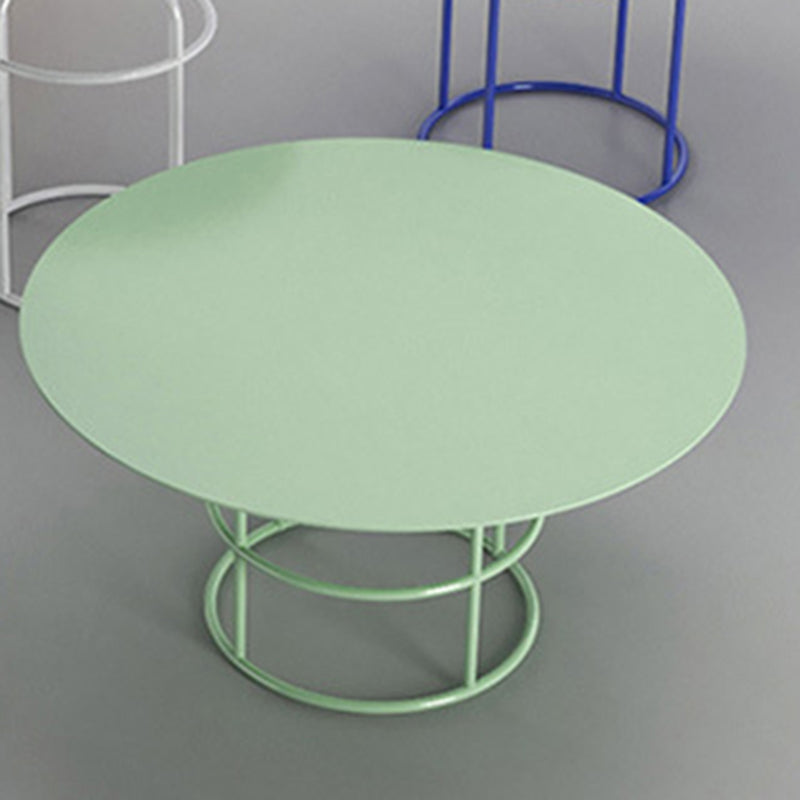 Frame Shaped Base Design Cocktail Table Multi-color Selection of Metal Round Coffee Table Clearhalo 'Coffee & Accent Tables' 'Coffee Tables' 'coffee_tables' 'furn' 'furn_coffee_tables' 'Furniture' 'furniture_coffee_tables' 'Living Room Furniture' 5041704