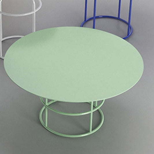 Frame Shaped Base Design Cocktail Table Multi-color Selection of Metal Round Coffee Table Clearhalo 'Coffee & Accent Tables' 'Coffee Tables' 'coffee_tables' 'furn' 'furn_coffee_tables' 'Furniture' 'furniture_coffee_tables' 'Living Room Furniture' 5041704