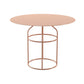 Frame Shaped Base Design Cocktail Table Multi-color Selection of Metal Round Coffee Table 24"L x 24"W x 18"H Light Pink Clearhalo 'Coffee & Accent Tables' 'Coffee Tables' 'coffee_tables' 'furn' 'furn_coffee_tables' 'Furniture' 'furniture_coffee_tables' 'Living Room Furniture' 5041715
