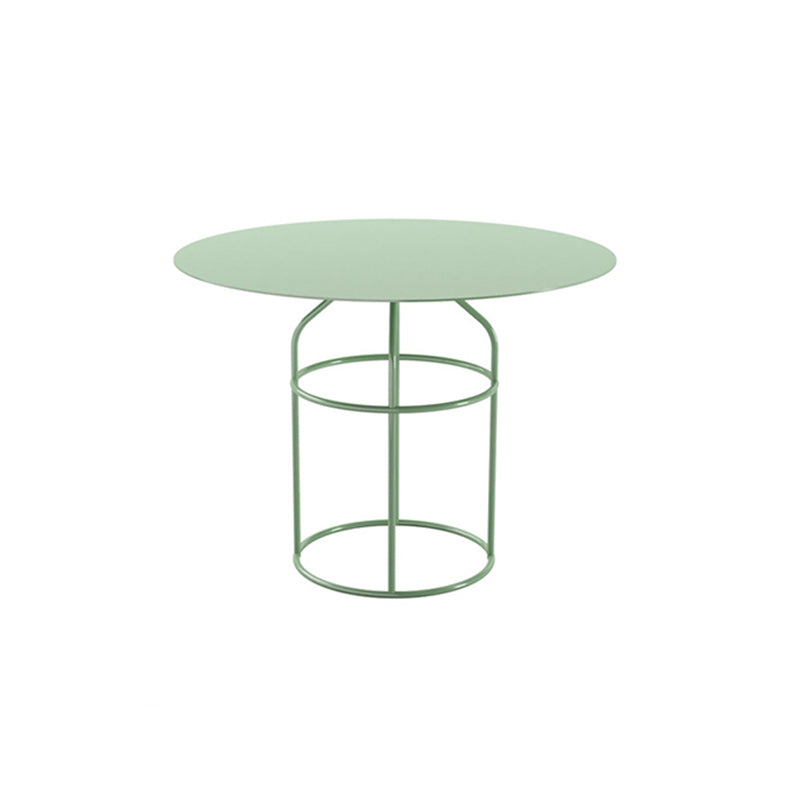 Frame Shaped Base Design Cocktail Table Multi-color Selection of Metal Round Coffee Table 24"L x 24"W x 18"H Green Clearhalo 'Coffee & Accent Tables' 'Coffee Tables' 'coffee_tables' 'furn' 'furn_coffee_tables' 'Furniture' 'furniture_coffee_tables' 'Living Room Furniture' 5041723
