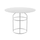 Frame Shaped Base Design Cocktail Table Multi-color Selection of Metal Round Coffee Table 24"L x 24"W x 18"H White Clearhalo 'Coffee & Accent Tables' 'Coffee Tables' 'coffee_tables' 'furn' 'furn_coffee_tables' 'Furniture' 'furniture_coffee_tables' 'Living Room Furniture' 5041727