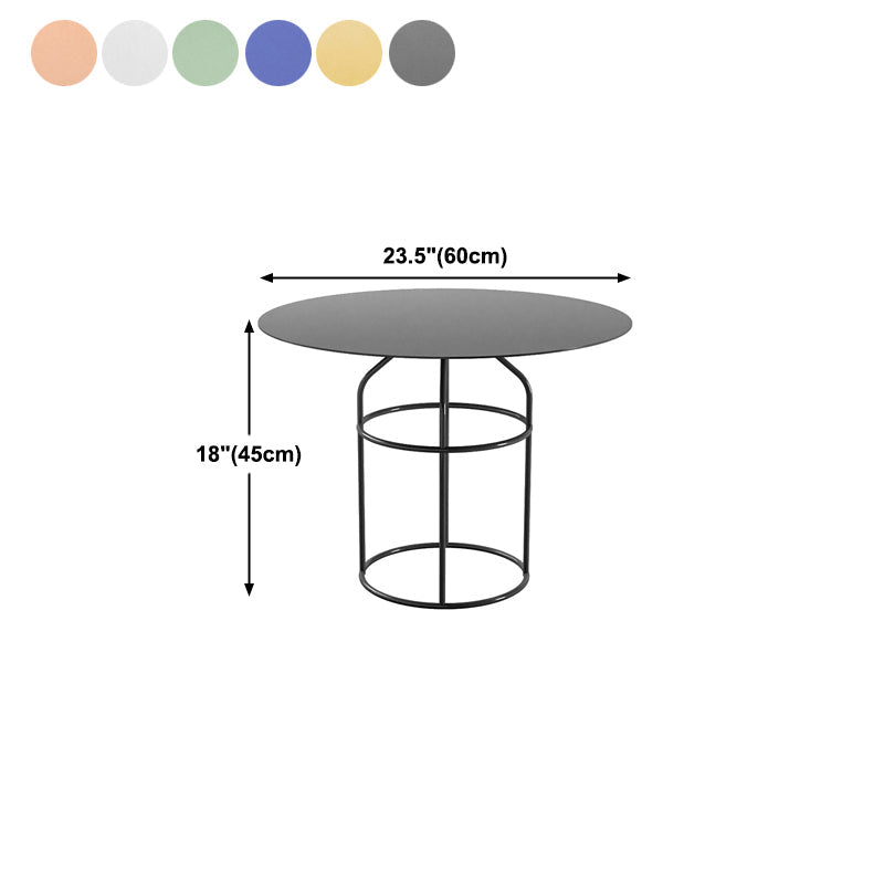 Frame Shaped Base Design Cocktail Table Multi-color Selection of Metal Round Coffee Table Clearhalo 'Coffee & Accent Tables' 'Coffee Tables' 'coffee_tables' 'furn' 'furn_coffee_tables' 'Furniture' 'furniture_coffee_tables' 'Living Room Furniture' 5041730