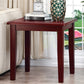 Square/round Coffee Table with Solid Wood Base with 4 Legs Cocktail Table 23.6"L x 23.6"W x 23.6"H Red Brown Shelves Not Included Clearhalo 'Coffee & Accent Tables' 'End & Side Tables' 'end_side_table' 'end_side_tables' 'furn' 'furn_end_side_tables' 'Furniture' 'furniture_end_side_table' 'Living Room Furniture' 5041737
