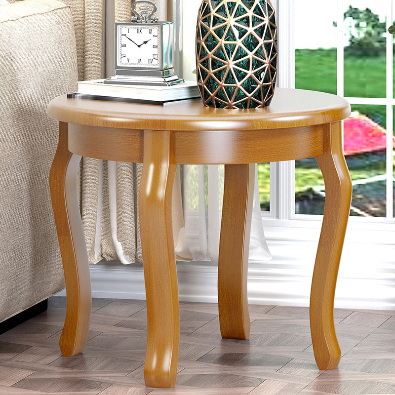 Square/round Coffee Table with Solid Wood Base with 4 Legs Cocktail Table 23.6"L x 23.6"W x 22.4"H Wood Shelves Not Included Clearhalo 'Coffee & Accent Tables' 'End & Side Tables' 'end_side_table' 'end_side_tables' 'furn' 'furn_end_side_tables' 'Furniture' 'furniture_end_side_table' 'Living Room Furniture' 5041746