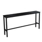 Balcony Bar Height Counter Height Table Modern Rectangle Footrest Pub Table Black Without Chairs Clearhalo 'Bar Furniture' 'Bar Tables' 'bar_tables' 'furn' 'furn_bar_tables' 'Furniture' 'furniture_bar_tables' 'Kitchen & Dining Furniture' 5041757