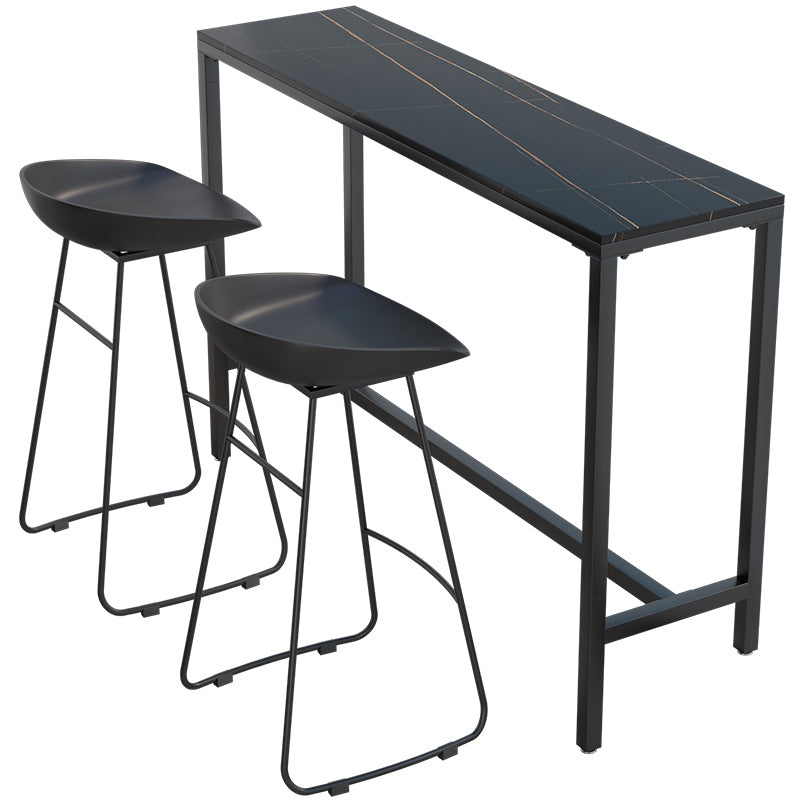 Balcony Bar Height Counter Height Table Modern Rectangle Footrest Pub Table Clearhalo 'Bar Furniture' 'Bar Tables' 'bar_tables' 'furn' 'furn_bar_tables' 'Furniture' 'furniture_bar_tables' 'Kitchen & Dining Furniture' 5041759
