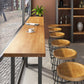 Pine Wood Bar Table Industrial Rectangle Bar Dining Table with Sled Base Clearhalo 'Bar Furniture' 'Bar Tables' 'bar_tables' 'furn' 'furn_bar_tables' 'Furniture' 'furniture_bar_tables' 'Kitchen & Dining Furniture' 5041767