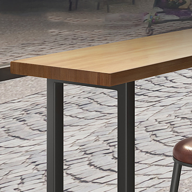Pine Wood Bar Table Industrial Rectangle Bar Dining Table with Sled Base Clearhalo 'Bar Furniture' 'Bar Tables' 'bar_tables' 'furn' 'furn_bar_tables' 'Furniture' 'furniture_bar_tables' 'Kitchen & Dining Furniture' 5041769