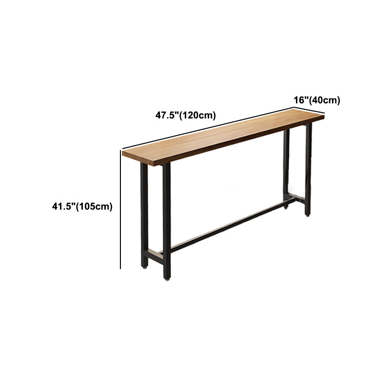 Pine Wood Bar Table Industrial Rectangle Bar Dining Table with Sled Base Clearhalo 'Bar Furniture' 'Bar Tables' 'bar_tables' 'furn' 'furn_bar_tables' 'Furniture' 'furniture_bar_tables' 'Kitchen & Dining Furniture' 5041772