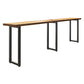 Pine Wood Bar Table Industrial Rectangle Bar Table with Sled Base 102.4"L x 15.7"W x 41.3"H Without Chairs Clearhalo 'Bar Furniture' 'Bar Tables' 'bar_tables' 'furn' 'furn_bar_tables' 'Furniture' 'furniture_bar_tables' 'Kitchen & Dining Furniture' 5041800