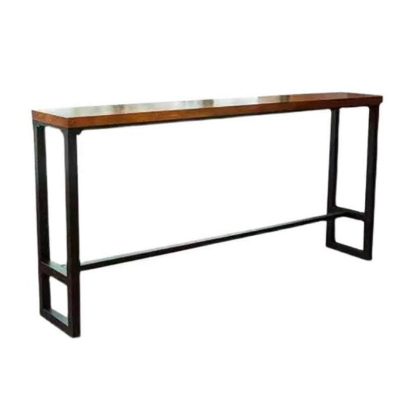 Rectangle Counter Wine Table Footrest Wood Industrial Cocktail Bar Table for Coffee Shop Without Chairs Clearhalo 'Bar Furniture' 'Bar Tables' 'bar_tables' 'furn' 'furn_bar_tables' 'Furniture' 'furniture_bar_tables' 'Kitchen & Dining Furniture' 5041820