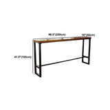 Rectangle Counter Wine Table Footrest Wood Industrial Cocktail Bar Table for Coffee Shop Clearhalo 'Bar Furniture' 'Bar Tables' 'bar_tables' 'furn' 'furn_bar_tables' 'Furniture' 'furniture_bar_tables' 'Kitchen & Dining Furniture' 5041827