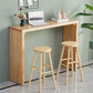 Modern Solid Wood Counter Wine Table Rectangle Fixed Table Indoor Patio Bar Table 63"L x 15.7"W x 41.3"H Natural Without Chairs Clearhalo 'Bar Furniture' 'Bar Tables' 'bar_tables' 'furn' 'furn_bar_tables' 'Furniture' 'furniture_bar_tables' 'Kitchen & Dining Furniture' 5041840