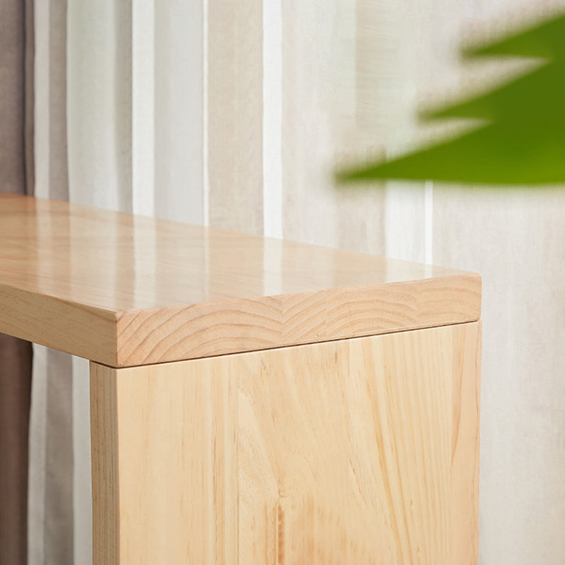 Modern Solid Wood Counter Wine Table Rectangle Fixed Table Indoor Patio Bar Table Clearhalo 'Bar Furniture' 'Bar Tables' 'bar_tables' 'furn' 'furn_bar_tables' 'Furniture' 'furniture_bar_tables' 'Kitchen & Dining Furniture' 5041845