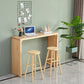 Modern Solid Wood Counter Wine Table Rectangle Fixed Table Indoor Patio Bar Table Clearhalo 'Bar Furniture' 'Bar Tables' 'bar_tables' 'furn' 'furn_bar_tables' 'Furniture' 'furniture_bar_tables' 'Kitchen & Dining Furniture' 5041846