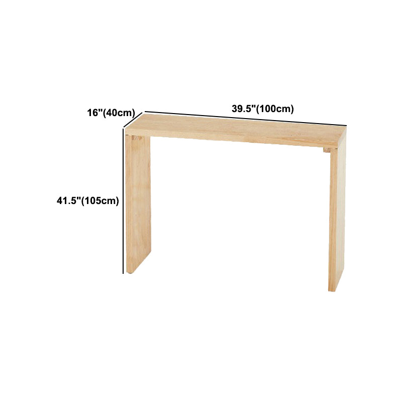 Modern Solid Wood Counter Wine Table Rectangle Fixed Table Indoor Patio Bar Table Clearhalo 'Bar Furniture' 'Bar Tables' 'bar_tables' 'furn' 'furn_bar_tables' 'Furniture' 'furniture_bar_tables' 'Kitchen & Dining Furniture' 5041848