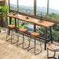 Living Room Modern Patio Bar Table Solid Wood Natural Footrest Bistro Bar Desk Clearhalo 'Bar Furniture' 'Bar Tables' 'bar_tables' 'furn' 'furn_bar_tables' 'Furniture' 'furniture_bar_tables' 'Kitchen & Dining Furniture' 5041864
