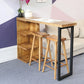 Modern Bar Wine Table with Storage Indoor Rectangle Counter Height Table in Natural 59.1"L x 17.7"W x 41.3"H Without Chairs Clearhalo 'Bar Furniture' 'Bar Tables' 'bar_tables' 'furn' 'furn_bar_tables' 'Furniture' 'furniture_bar_tables' 'Kitchen & Dining Furniture' 5041882