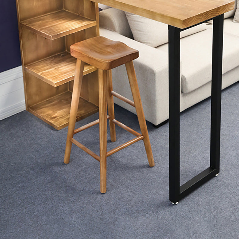 Modern Bar Wine Table with Storage Indoor Rectangle Counter Height Table in Natural Clearhalo 'Bar Furniture' 'Bar Tables' 'bar_tables' 'furn' 'furn_bar_tables' 'Furniture' 'furniture_bar_tables' 'Kitchen & Dining Furniture' 5041886