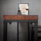 Wood Brown Bistro Accent Dining Table Industrial Rectangle Trestle Pub Table Clearhalo 'Bar Furniture' 'Bar Tables' 'bar_tables' 'furn' 'furn_bar_tables' 'Furniture' 'furniture_bar_tables' 'Kitchen & Dining Furniture' 5041900