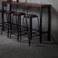 Wood Brown Bistro Accent Dining Table Industrial Rectangle Trestle Pub Table Clearhalo 'Bar Furniture' 'Bar Tables' 'bar_tables' 'furn' 'furn_bar_tables' 'Furniture' 'furniture_bar_tables' 'Kitchen & Dining Furniture' 5041902