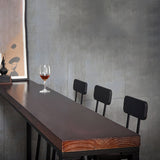 Wood Brown Bistro Accent Dining Table Industrial Rectangle Trestle Pub Table Clearhalo 'Bar Furniture' 'Bar Tables' 'bar_tables' 'furn' 'furn_bar_tables' 'Furniture' 'furniture_bar_tables' 'Kitchen & Dining Furniture' 5041903