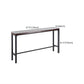 Wood Brown Bistro Accent Dining Table Industrial Rectangle Trestle Pub Table Clearhalo 'Bar Furniture' 'Bar Tables' 'bar_tables' 'furn' 'furn_bar_tables' 'Furniture' 'furniture_bar_tables' 'Kitchen & Dining Furniture' 5041906