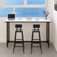 Modern White and Black Bistro Table Rectangle Footrest Cocktail Bar Table Clearhalo 'Bar Furniture' 'Bar Tables' 'bar_tables' 'furn' 'furn_bar_tables' 'Furniture' 'furniture_bar_tables' 'Kitchen & Dining Furniture' 5041921
