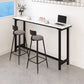 Modern White and Black Bistro Table Rectangle Footrest Cocktail Bar Table Clearhalo 'Bar Furniture' 'Bar Tables' 'bar_tables' 'furn' 'furn_bar_tables' 'Furniture' 'furniture_bar_tables' 'Kitchen & Dining Furniture' 5041923