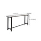Modern White and Black Bistro Table Rectangle Footrest Cocktail Bar Table Clearhalo 'Bar Furniture' 'Bar Tables' 'bar_tables' 'furn' 'furn_bar_tables' 'Furniture' 'furniture_bar_tables' 'Kitchen & Dining Furniture' 5041928