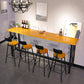 Industrial Style Wood Top Bar Table 42-inch Height Counter Table for Coffee Shop 86.6"L x 15.7"W x 41.3"H Without Chairs Clearhalo 'Bar Furniture' 'Bar Tables' 'bar_tables' 'furn' 'furn_bar_tables' 'Furniture' 'furniture_bar_tables' 'Kitchen & Dining Furniture' 5041930