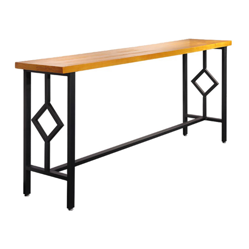 Industrial Style Wood Top Bar Table 42-inch Height Counter Table for Coffee Shop Without Chairs Clearhalo 'Bar Furniture' 'Bar Tables' 'bar_tables' 'furn' 'furn_bar_tables' 'Furniture' 'furniture_bar_tables' 'Kitchen & Dining Furniture' 5041934