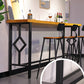Industrial Style Wood Top Bar Table 42-inch Height Counter Table for Coffee Shop Clearhalo 'Bar Furniture' 'Bar Tables' 'bar_tables' 'furn' 'furn_bar_tables' 'Furniture' 'furniture_bar_tables' 'Kitchen & Dining Furniture' 5041938