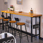 Industrial Style Wood Top Bar Table 42-inch Height Counter Table for Coffee Shop Clearhalo 'Bar Furniture' 'Bar Tables' 'bar_tables' 'furn' 'furn_bar_tables' 'Furniture' 'furniture_bar_tables' 'Kitchen & Dining Furniture' 5041940
