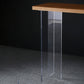 Industrial Style Wood Top Counter Table Acrylic Pedestal Bar Table for Coffee Shop Clearhalo 'Bar Furniture' 'Bar Tables' 'bar_tables' 'furn' 'furn_bar_tables' 'Furniture' 'furniture_bar_tables' 'Kitchen & Dining Furniture' 5041954