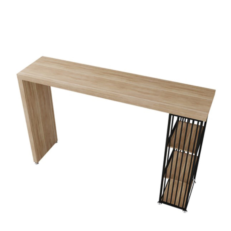 Industrial Solid Wood Top Counter Table 42-inch Height Table for Living Room Wood Without Chairs Clearhalo 'Bar Furniture' 'Bar Tables' 'bar_tables' 'furn' 'furn_bar_tables' 'Furniture' 'furniture_bar_tables' 'Kitchen & Dining Furniture' 5041991