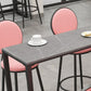 Industrial Style Bar Table 42-inch Height Black Iron Pedestal Bistro Table Clearhalo 'Bar Furniture' 'Bar Tables' 'bar_tables' 'Furniture' 'furniture_bar_tables' 'Kitchen & Dining Furniture' 5042002