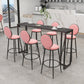 Industrial Style Bar Table 42-inch Height Black Iron Pedestal Bistro Table Clearhalo 'Bar Furniture' 'Bar Tables' 'bar_tables' 'Furniture' 'furniture_bar_tables' 'Kitchen & Dining Furniture' 5042005