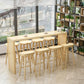 Rectangle Solid Wood Top Counter Table 42-inch Height Simple Bar Table 86.6"L x 15.7"W x 41.3"H Without Chairs Clearhalo 'Bar Furniture' 'Bar Tables' 'bar_tables' 'furn' 'furn_bar_tables' 'Furniture' 'furniture_bar_tables' 'Kitchen & Dining Furniture' 5042013