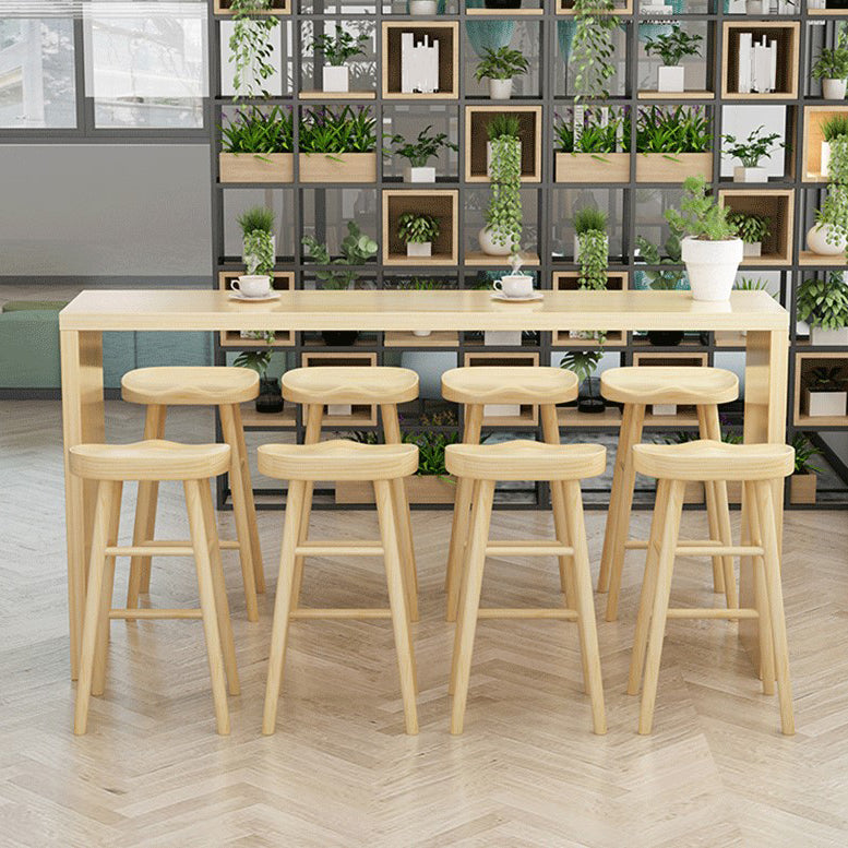 Rectangle Solid Wood Top Counter Table 42-inch Height Simple Bar Table 102.4"L x 15.7"W x 41.3"H Without Chairs Clearhalo 'Bar Furniture' 'Bar Tables' 'bar_tables' 'furn' 'furn_bar_tables' 'Furniture' 'furniture_bar_tables' 'Kitchen & Dining Furniture' 5042015