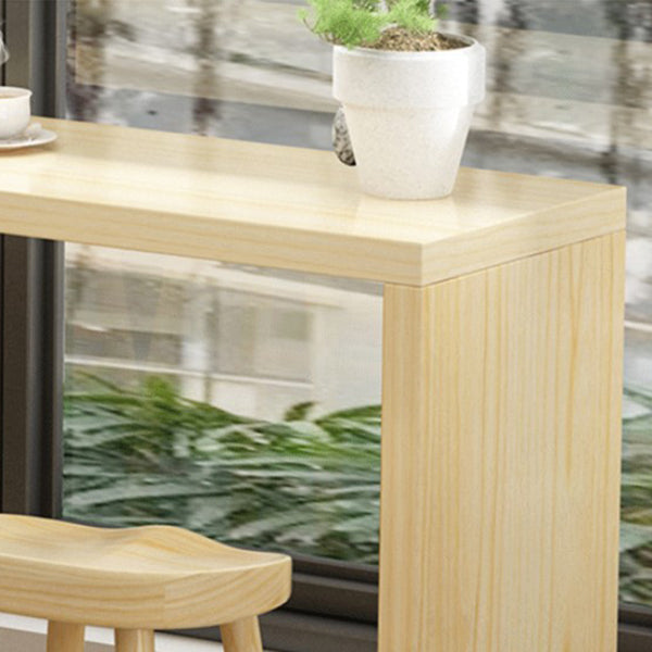 Rectangle Solid Wood Top Counter Table 42-inch Height Simple Bar Table Clearhalo 'Bar Furniture' 'Bar Tables' 'bar_tables' 'furn' 'furn_bar_tables' 'Furniture' 'furniture_bar_tables' 'Kitchen & Dining Furniture' 5042019