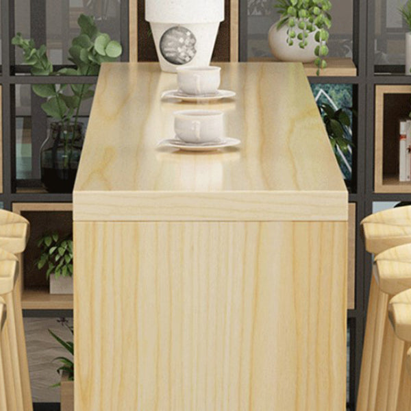 Rectangle Solid Wood Top Counter Table 42-inch Height Simple Bar Table Clearhalo 'Bar Furniture' 'Bar Tables' 'bar_tables' 'furn' 'furn_bar_tables' 'Furniture' 'furniture_bar_tables' 'Kitchen & Dining Furniture' 5042020