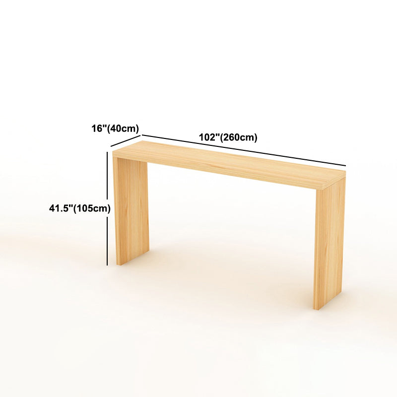 Rectangle Solid Wood Top Counter Table 42-inch Height Simple Bar Table Clearhalo 'Bar Furniture' 'Bar Tables' 'bar_tables' 'furn' 'furn_bar_tables' 'Furniture' 'furniture_bar_tables' 'Kitchen & Dining Furniture' 5042023